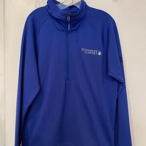NORTH FACE 1/4 ZIP TECH ACTIVE LAYER BLUE MENS LARGE